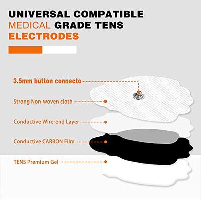 20pcs TENS Unit Replacement Pads 2X2, Latex Free Electrodes Compatible With TENS  Machine Use 2mm Pin Connector Lead Wires Such As AUVON TENS, TENS 7000,  Etekcity, Nicwell Care Tens