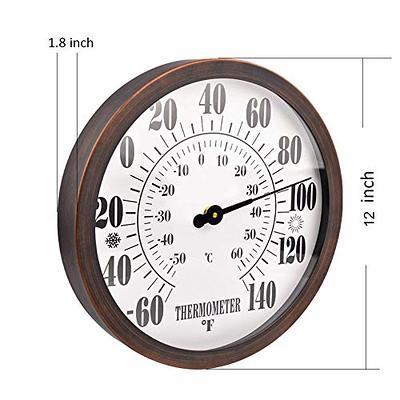 Wall Thermometer 10 Indoor & Outdoor Thermometer Decorative Large Outdoor  Thermometers For Patio Garden Greenhouse No