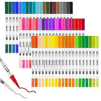 SCOPOW Markers for Adult Coloring 60 Dual Brush Marker Pen Set