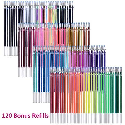 200 Glitter Gel Pen Set, 100 Gel Pens Plus 100 Refills Glitter Neon Pen for Colo