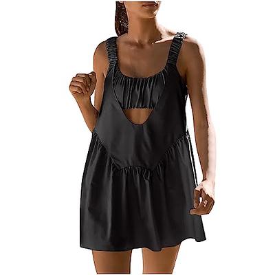 Womens Summer Dresses Women Dresses Athletic Tennis Dress Workout Outfits  with Built in Bra Summer Dresses Plus Size Women Women's Sun Dresses Womens Dresses  Summer Casual Black L - Yahoo Shopping