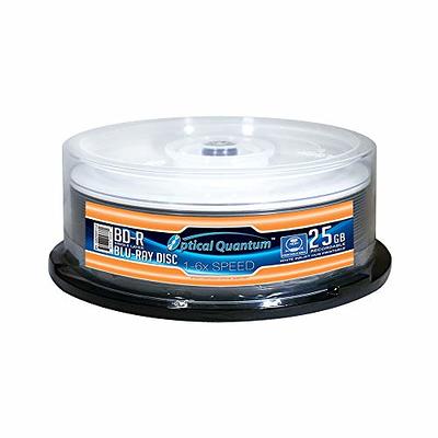 Optical Quantum 6X 25GB BD-R Blu-ray Blank Disc White Inkjet Hub