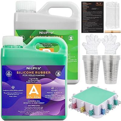 Nicpro 74oz Silicone Mold Making Kit, Platinum Liquid Silicone Rubber for Mold  Maker, Jade Green Flexible