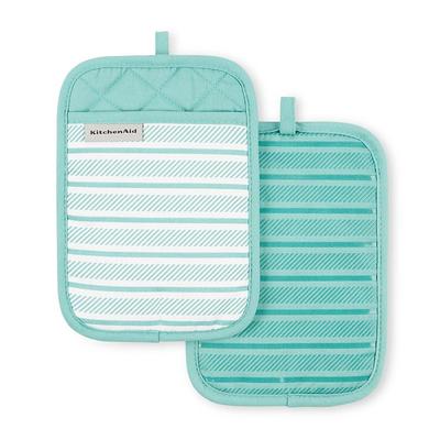 Kitchenaid 2pk Cotton Asteroid Oven Mitts, Teal : Target