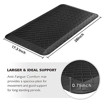 WISELIFE Comfort Non-Slip Kitchen Mat and Rug, Cushioned, Anti-Fatigue,  Waterproof, Heavy Duty, PVC Ergonomic, Floor Home, Office, Sink, Laundry