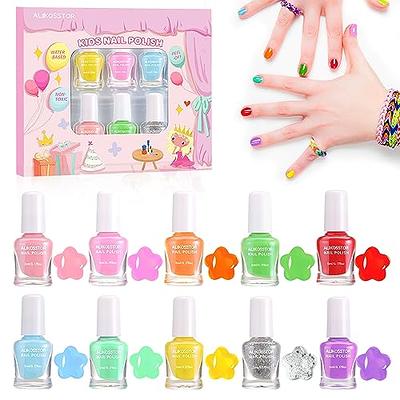 Combaybe Kids Nail Polish Set for Girls - Girl Gift - Nail Art Kit for Kids  Ages 7-12, Non-Toxic Nail Polish Set with Nail Dryer, Girl stuff for Spa