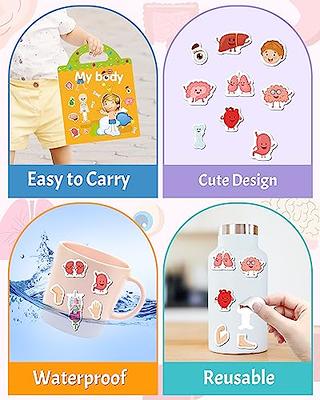 Reusable Sticker Books For Toddlers Age 1 2 3, Space, My Body And