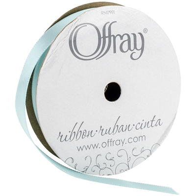 Offray Single Face Satin Ribbon 3/8x18' Red.