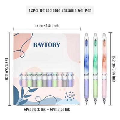 BAYTORY 6Pcs Retractable Erasable Gel Pens Assorted Colors, 0.7mm Fine  Point Colored Pen with Eraser, Colorful Markers Smooth Writing No Smudge No  Bleed for Note Taking Drawing - Yahoo Shopping