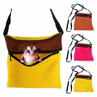 hamster carrier,small pet carrier bag hamster Breathable Portable,Hamster  Travel carrier cage Animal Outgoing Bag,hamster backpack carrier hedgehog  pet pouch,small animal carriers for rabbit Green 