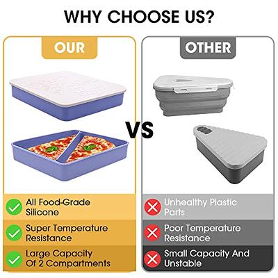 Pizza Storage Container,Pizza Container collapsible,Pizza keeper,Pizza  Silicone Container with 5 Microwavable Serving Trays, Dishwasher safe -  Yahoo Shopping