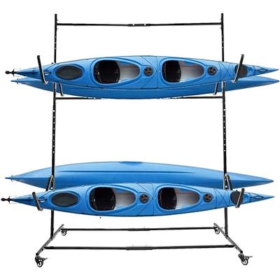 KUAFU Freestanding Kayak Storage Rack Stand for 4 Kayak, SUP, Canoe, Paddle  Board, Boat, Surfboard for Indoor, Outdoor, Garage, Shed, Dock w/Wheels -  Yahoo Shopping