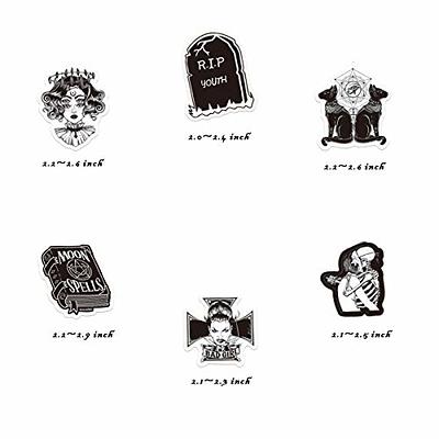 50pcs Gothic Stickers Pack, Cool Punk Stickers for Teens Adults