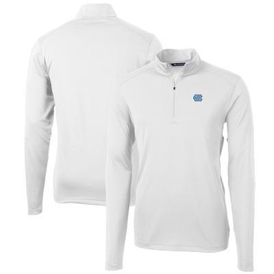 Carolina Panthers Cutter & Buck Big & Tall Adapt Eco Knit Quarter-Zip  Pullover Top - Heather Navy