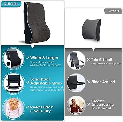 Lumbar Support Pillow for Office Chair Back Support Pillow for Car,  Computer, Gaming Chair, Recliner Memory Foam Back Cushion for Pain Relief  Improve