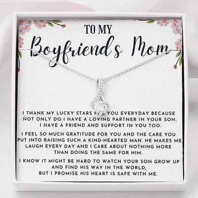 To My Boyfriend's Mom Alluring Beauty Necklace, Gift for Boyfriend Mother,  Birthday Gift Christmas Gift for Boyfriends Mom