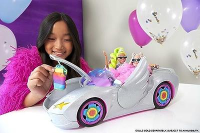 Barbie Car, Barbie Extra Set, Sparkly Silver 2-Seater Toy