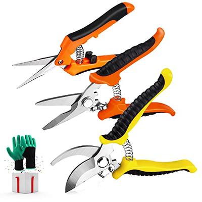 2 Pack Garden Pruning Shears Set Bypass Pruner Straight Blade Scissors USA