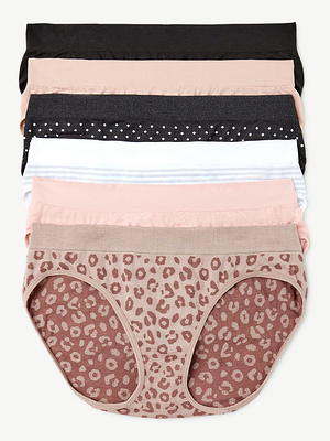 6-Pair JOYSPUN Women's XXL (20) Cotton High Cut Bikini Panties Underwear