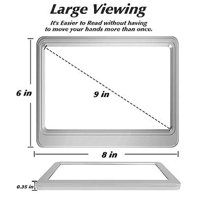5X Magnifying Glass for Reading, Large and 5x Silver