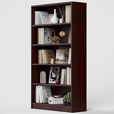 Casual Home 3-Shelf Folding Stackable Bookcase 27.5 Wide - Mahogany