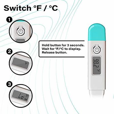 Boncare Thermometer for Adults, Digital Oral Thermometer for Fever with 10  Seconds Fast Reading (Light Blue)