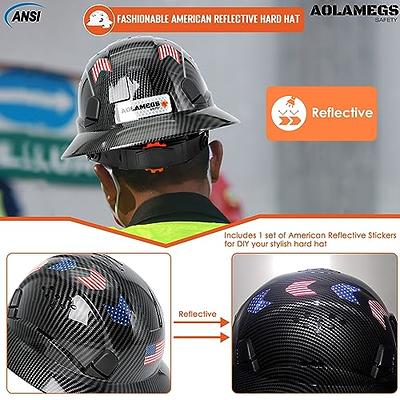 Aolamegs Safe Bright Black Carbon Fiber Pattern Full Brim Hard Hat with  Visor -Vented Hard Hats Construction OSHA Approved for Men Adult,  Reflective Safety Helmet with Chin Strap,6-Point Suspension - Yahoo Shopping
