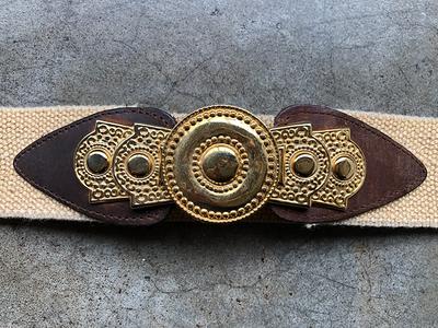 Wide Waist Belt in Tan