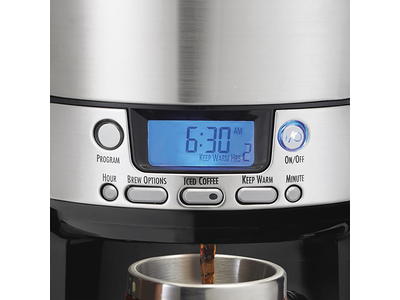 Hamilton Beach 12-Cup White Programmable Drip Coffee Maker, While - Yahoo  Shopping