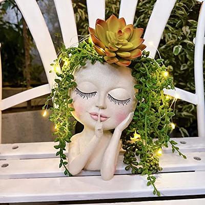 Cute Swing Face Planter Pot Waterproof Smiling Face Planter Home