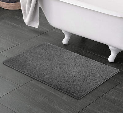 allen + roth 20-in x 32-in Dark Gray Polyester Bath Mat in the