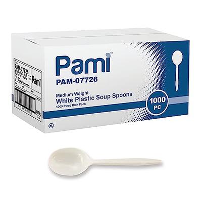PAMI Medium Weight Disposable Plastic Soup Spoons [1000-Pack] - Bulk White Plastic  Silverware For Parties, Weddings, Catering Food Stands, Takeaway Orders &  More- Sturdy Single-Use Partyware Spoons - Yahoo Shopping