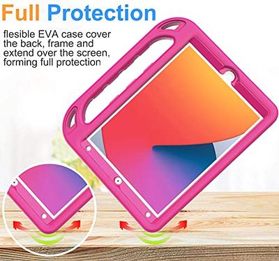 Kids Case for 9th/8th/7th Generation, iPad 10.2 case 2021/2020/2019 with  Built-in Screen Protector, Shockproof Handle Stand Case for iPad 10.2-inch