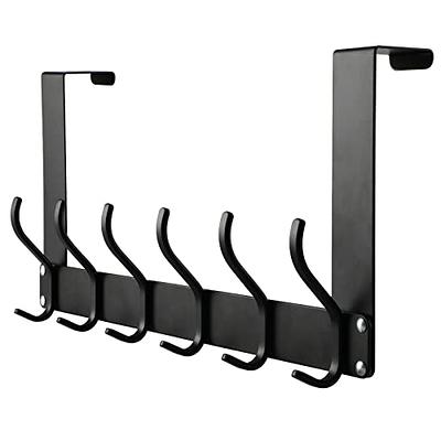 Black Over-The-Door 6-Hook Rack