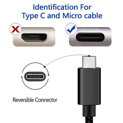onn. 10ft USB to USB-C Cable, Black, Compatible with USB-C Devices