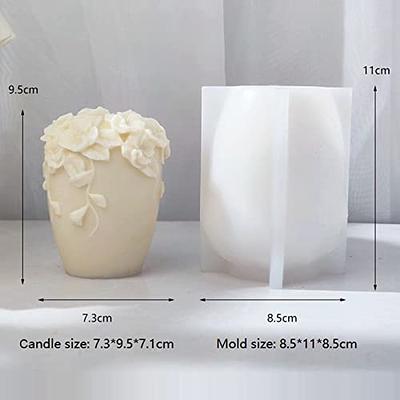 Candle Mold Non Stick Easy to Demold Silicone Cylindrical Shape