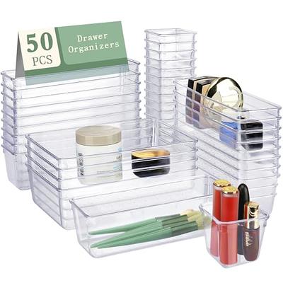 SMARTAKE 6 PCS Clear Plastic Drawer Organizers Set, Large Size Non-Slip  Desk Drawer Organizer, 2-Size Versatile Bathroom and Vanity Drawer Organizer  Trays for Makeup, Bedroom, Office, Kitchen Utensils - Yahoo Shopping