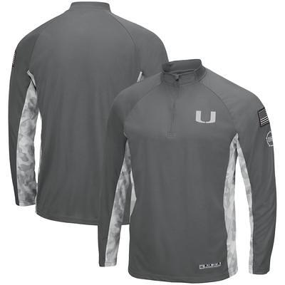 Men's Colosseum Black Louisville Cardinals OHT Military Appreciation Commo  Fleece Quarter-Zip Jacket