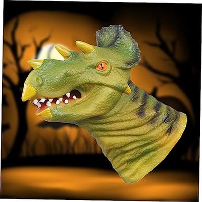 cogo man dinosaur toys dinosaur figures, dinosaur finger puppets, rubber  dinosaur head puppets toys set, bath finger puppets