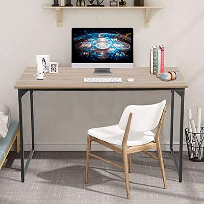 PayLessHere 47 inch Computer Desk Gaming Desk Multi-Function Writing Table  Student Art Modren Simple Style PC Wood and Metal Desk Workstation, Black