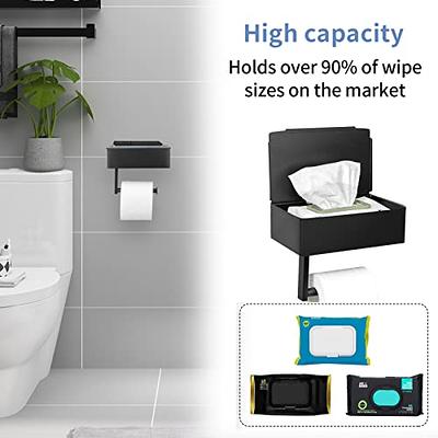  JUYSON Toilet Paper Holder with Shelf, Flushable Wipes