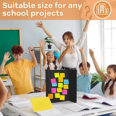 12 Pieces Trifold Poster Board, Lightweight Fold Presentation Board, Single  Wall, Foldable Paperboard Display Board for School Project(Black, 14 x 22  Inch)