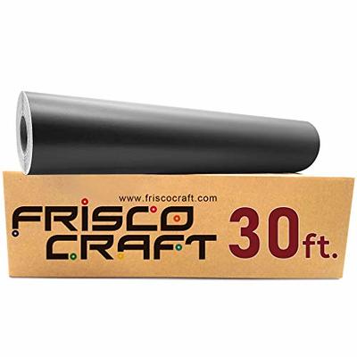 YRYM HT Black Permanent Adhesive Vinyl Roll - 12 x 50 ft for Signs Scrapbooking Adhesive Vinyl Sheets for Cricut Silhouette and Cameo Cutters