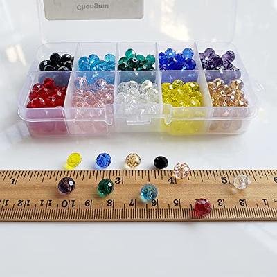 1000 Pcs Crystal Beads for Jewelry Making Faceted Bicone Round  Crystal Glass Beads Bracelet Making Kit Briollete Rondelle Shape Assorted  Colors Loose Beads for Bracelets Necklace Pendants DIY Supplies : Arts