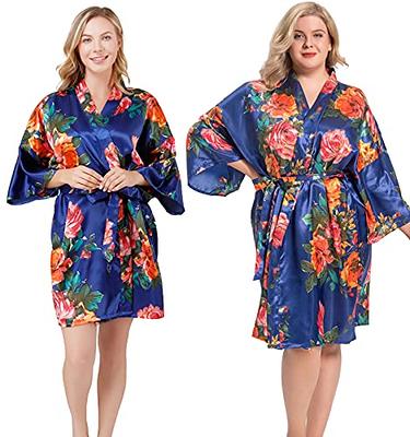 Womens Short Satin Kimono Robes Silky Bathrobe India | Ubuy