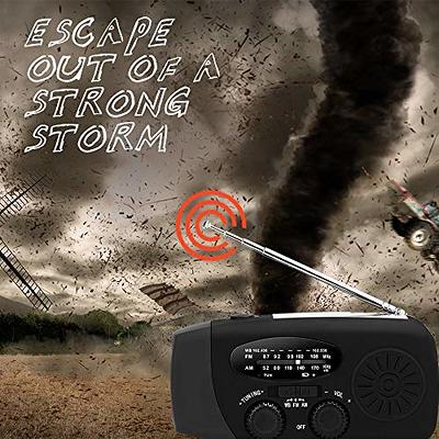 Solar Emergency Hand Crank Radio, 2000mah Power Bank Led Flashlight For  Hurricane Earthquake Disaster Survival Supply