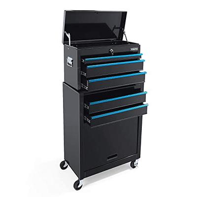 Black 5-Drawer Rolling Storage Bin