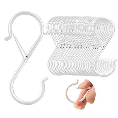 8 Pack S Hooks for Hanging,3.5 in Heavy Duty S Hooks with Safety Buckle S  Shaped