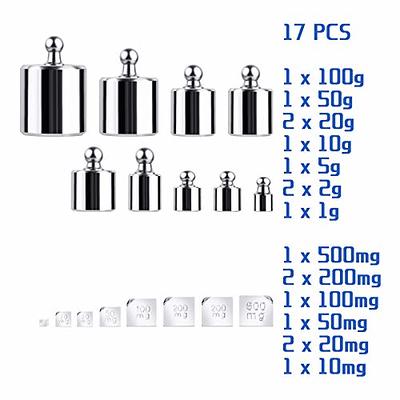 Calibration Scale Weight Set, Accuracy Steel 10mg-100g Balance Scale,  Balance Metric Weight Set Class Calibration Weight Set for Digital Jewelry  Scale General Laboratory Educational, 17Pcs: : Industrial &  Scientific
