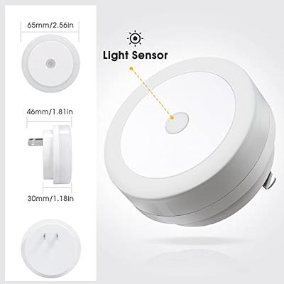 6Pack Plug-in LED Night Light Hallway Kitchen Bathroom Auto Sensor